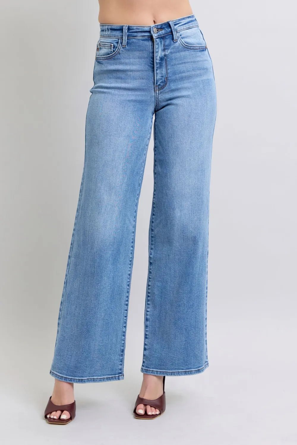 Judy Blue Full Size Wide Leg Jeans with Pockets - 926 West