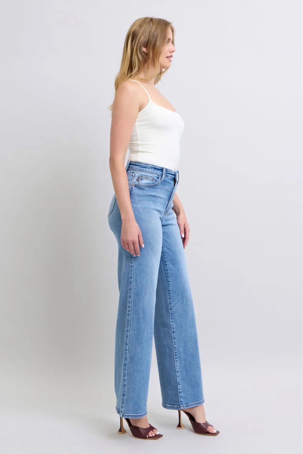 Judy Blue Full Size Wide Leg Jeans with Pockets - 926 West