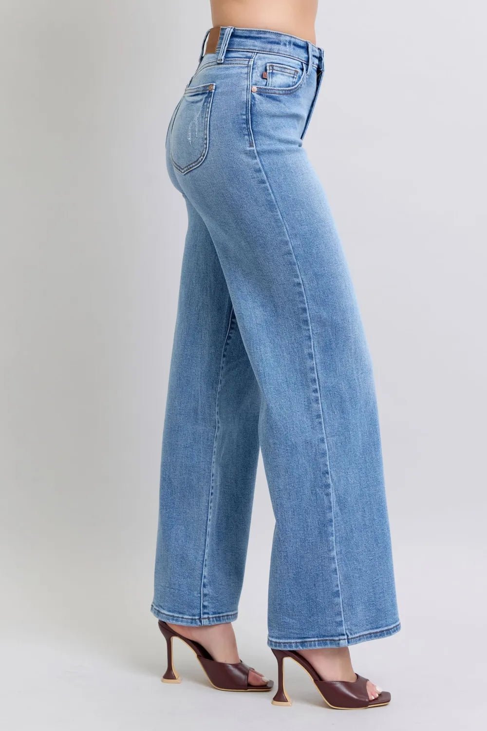 Judy Blue Full Size Wide Leg Jeans with Pockets - 926 West
