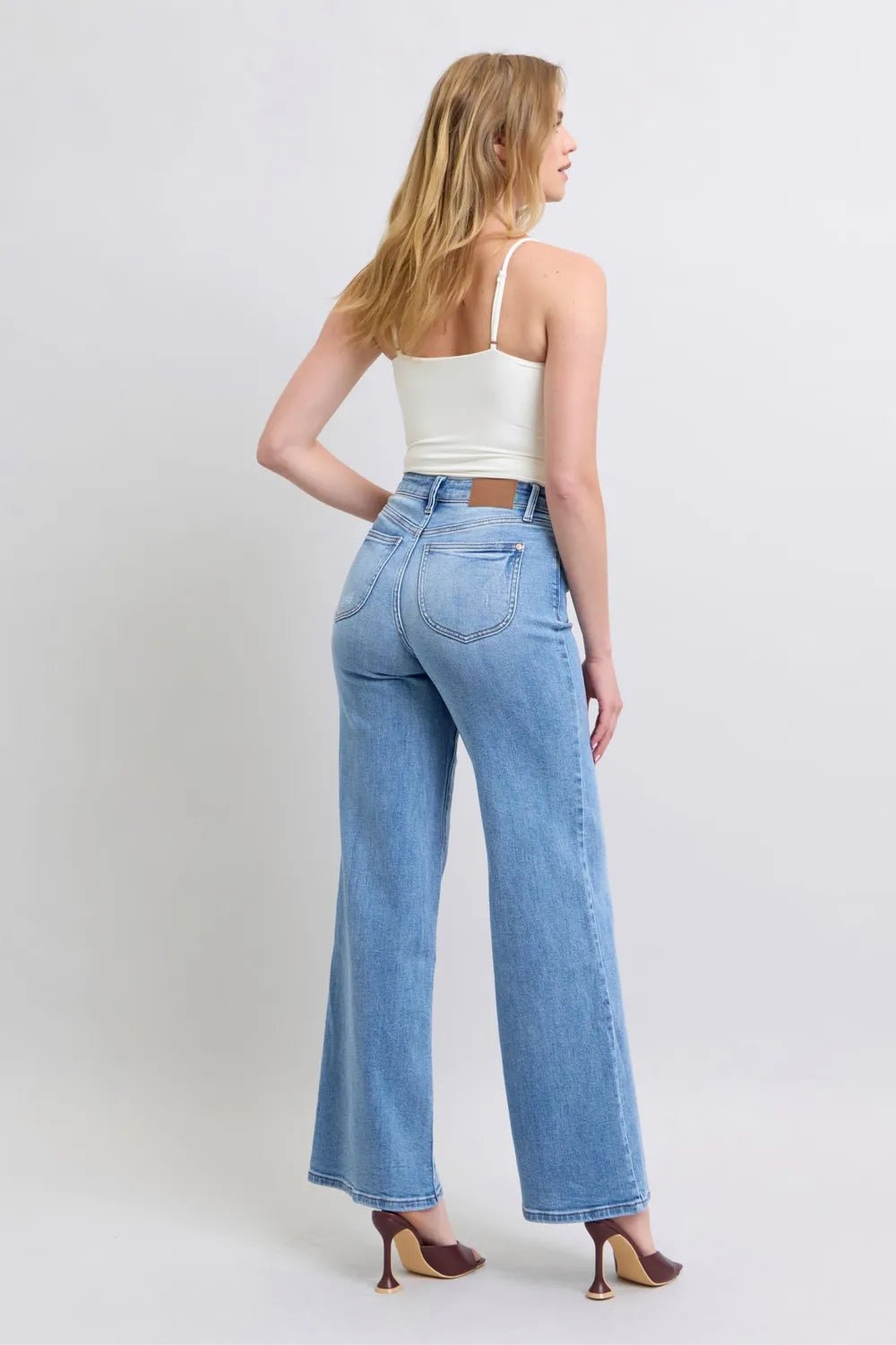 Judy Blue Full Size Wide Leg Jeans with Pockets - 926 West