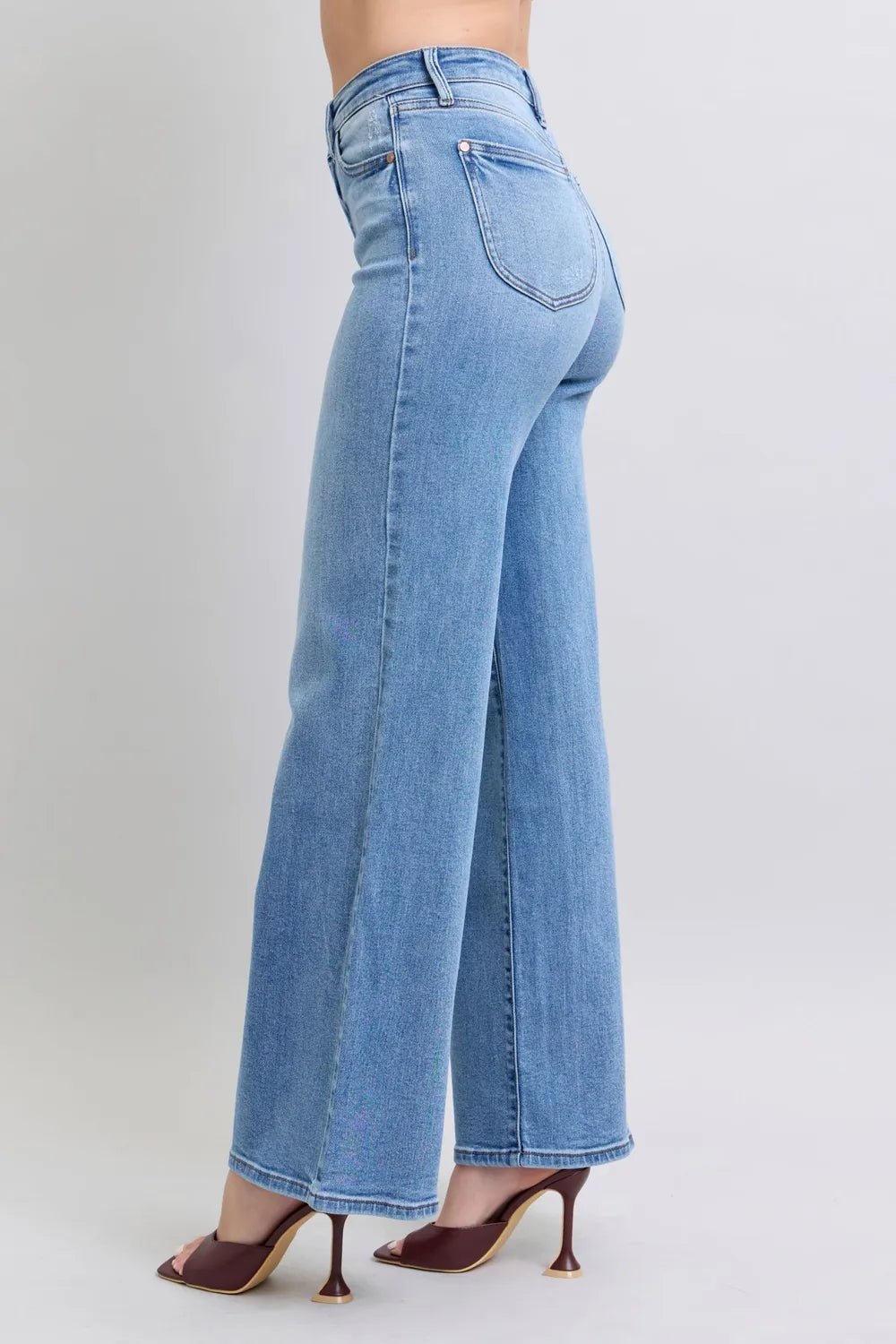 Judy Blue Full Size Wide Leg Jeans with Pockets - 926 West