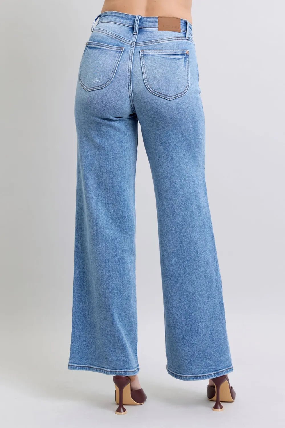 Judy Blue Full Size Wide Leg Jeans with Pockets - 926 West
