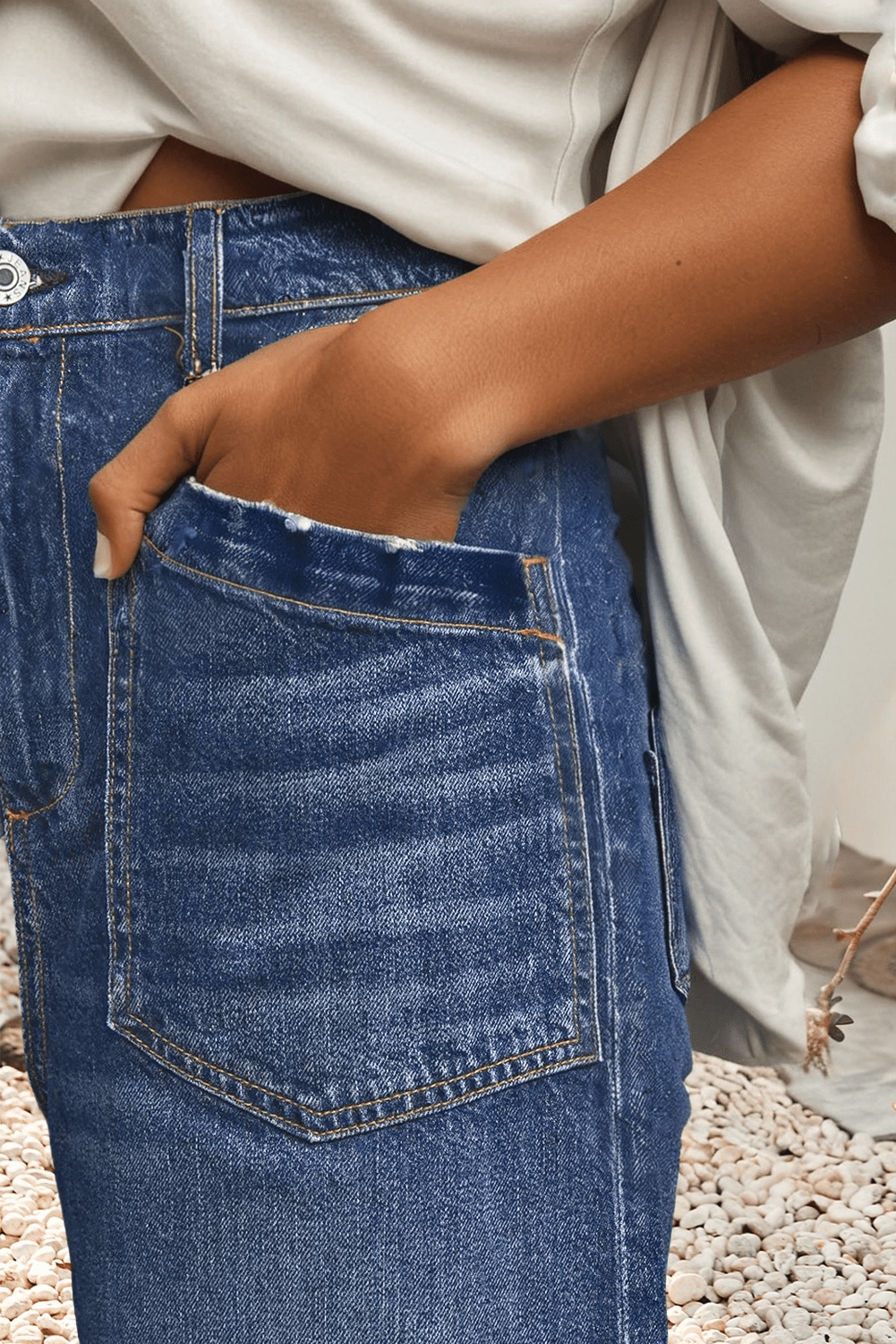 LDC Mimimalist Patch Pocket Womens Shift Jeans - 926 West