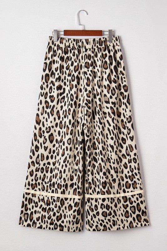 Leopard Wide Leg Cropped Pants* - 926 West