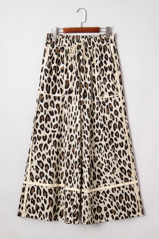 Leopard Wide Leg Cropped Pants* - 926 West