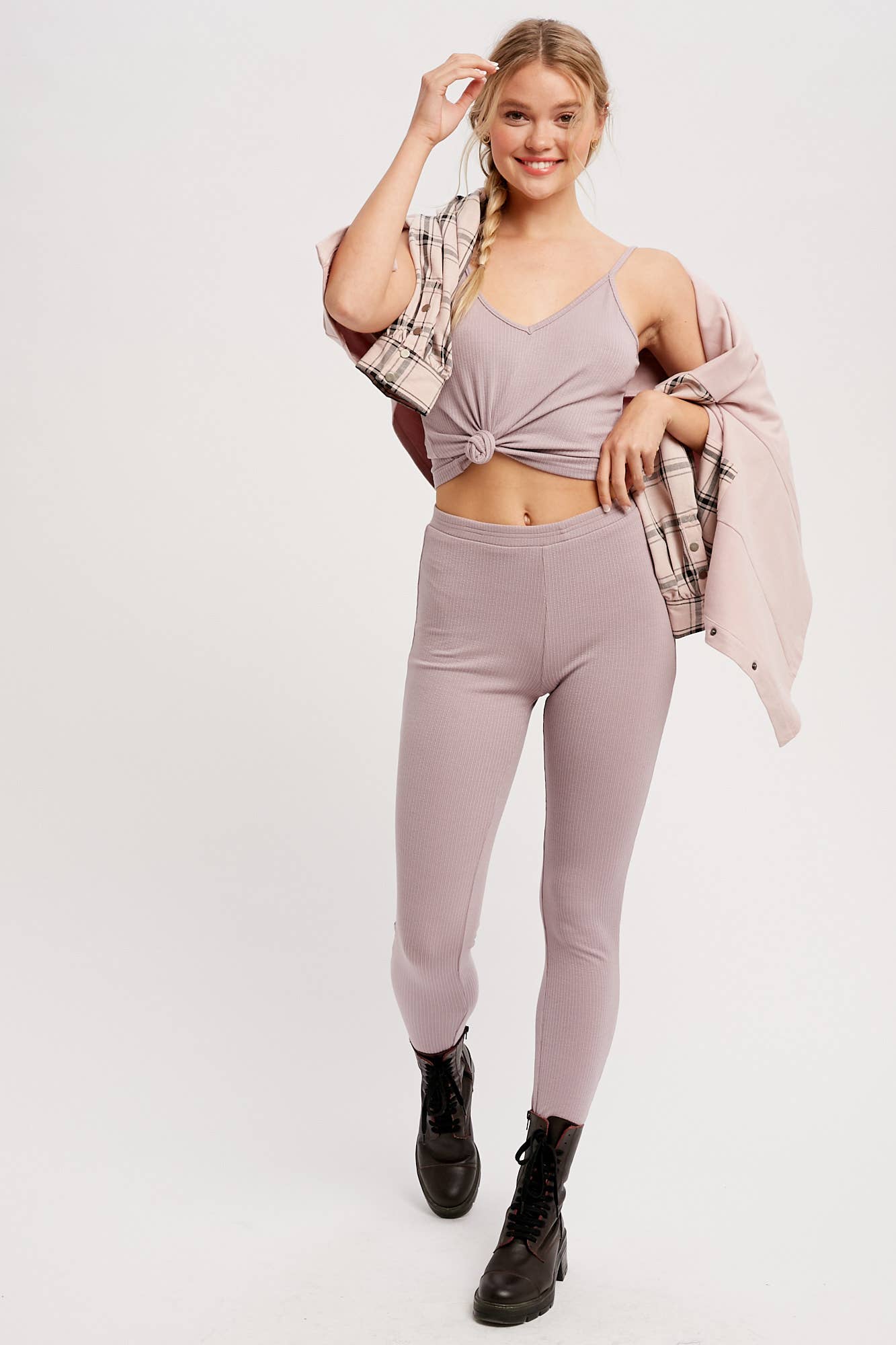 LISTICLE - Ribbed Knit Cami & Leggings Lounge Set - 926 West