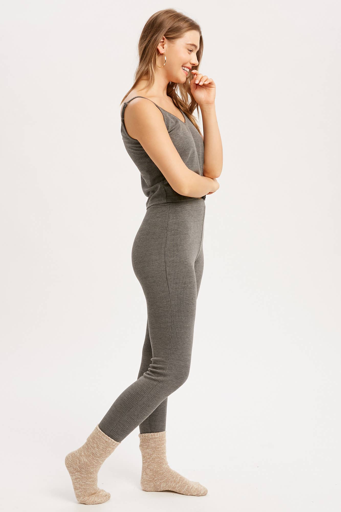 LISTICLE - Ribbed Knit Cami & Leggings Lounge Set - 926 West
