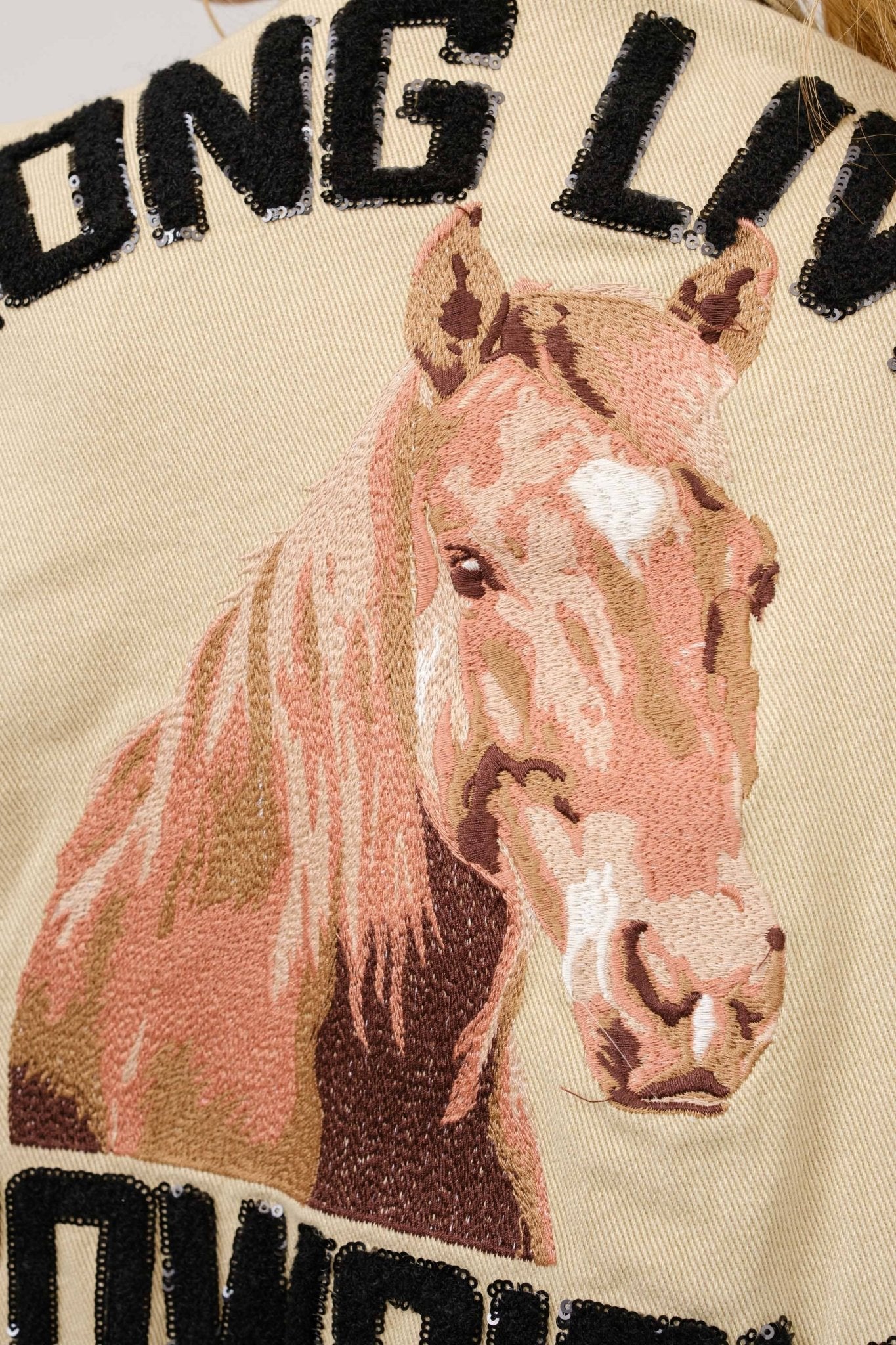 Long Live Cowgirls Patch Twill Denim Jacket - 926 West