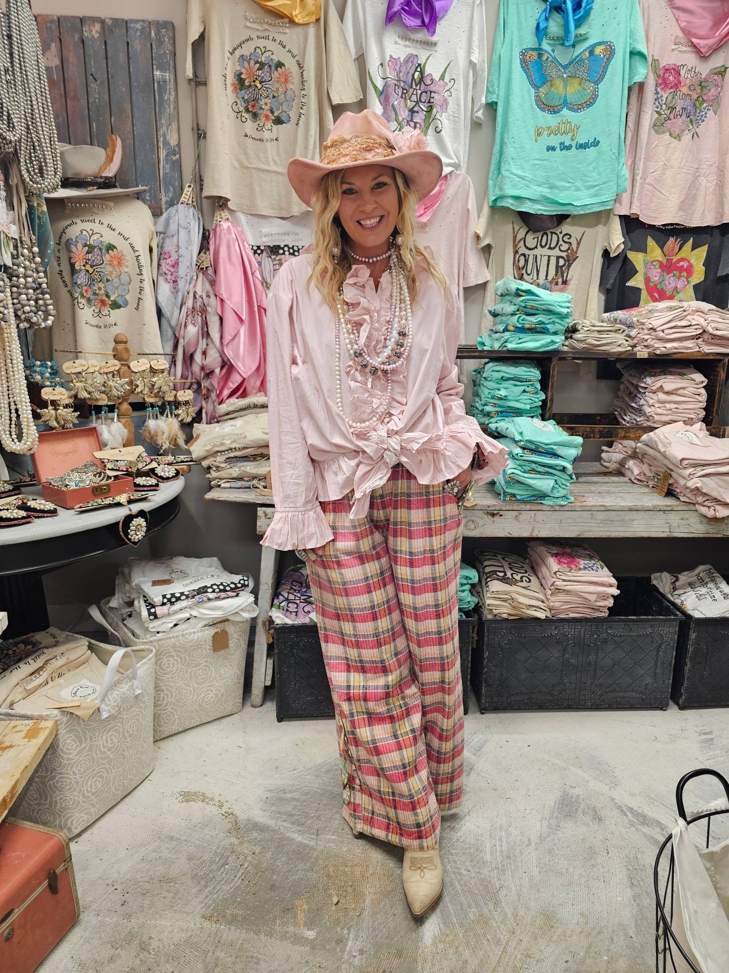 Reversable Plaid/Floral Pant - 926 West