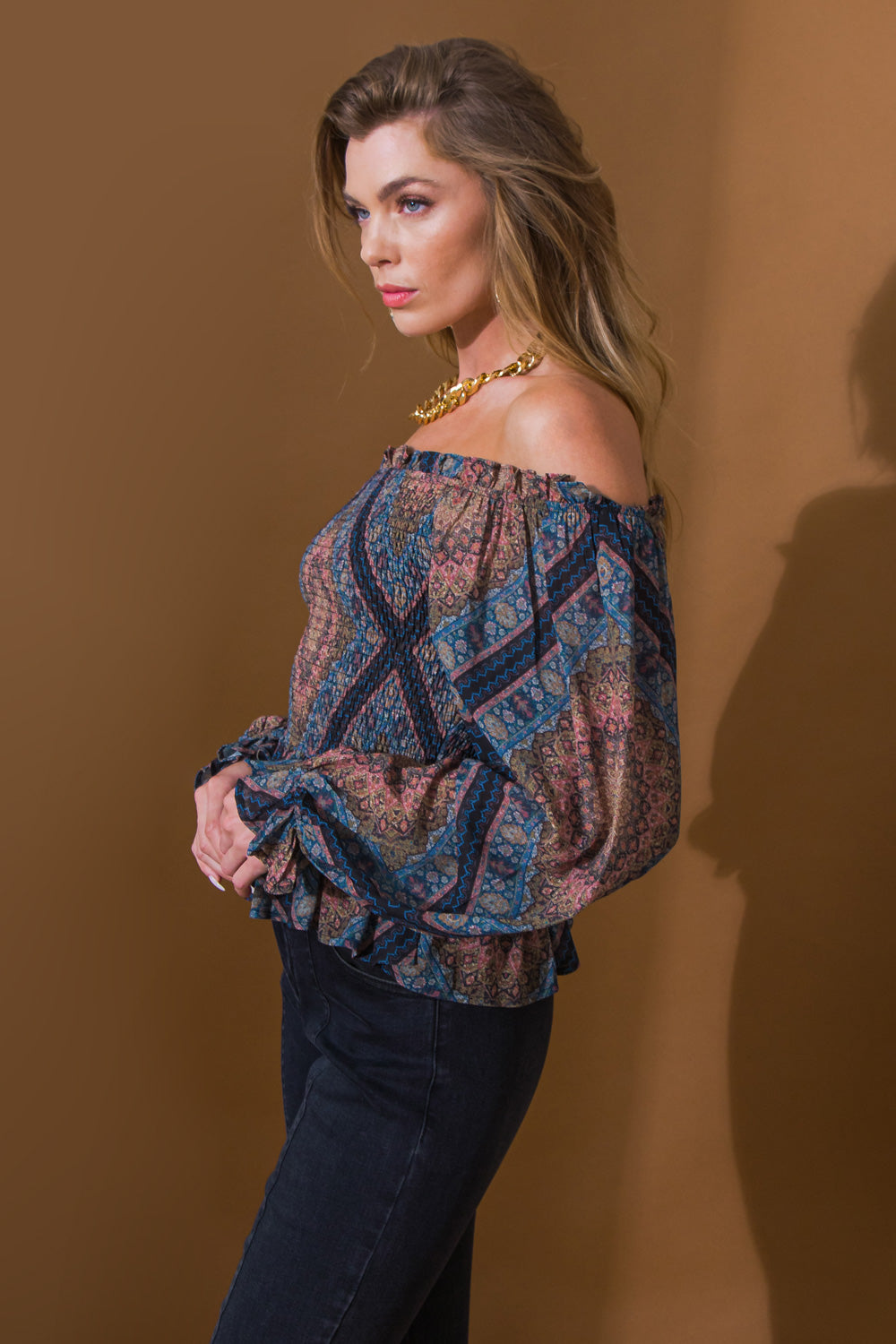 BOHO RAINBOW WOVEN TOP Flying Tomato