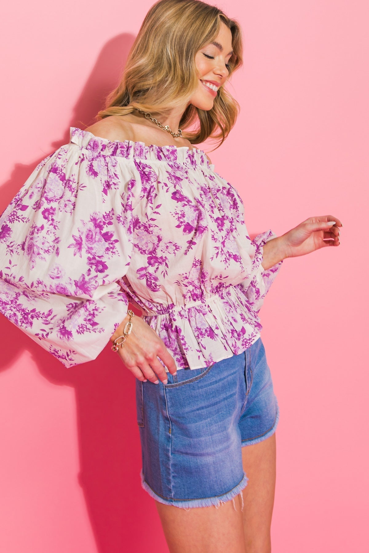 LOVELY ENTRANCE WOVEN TOP Flying Tomato