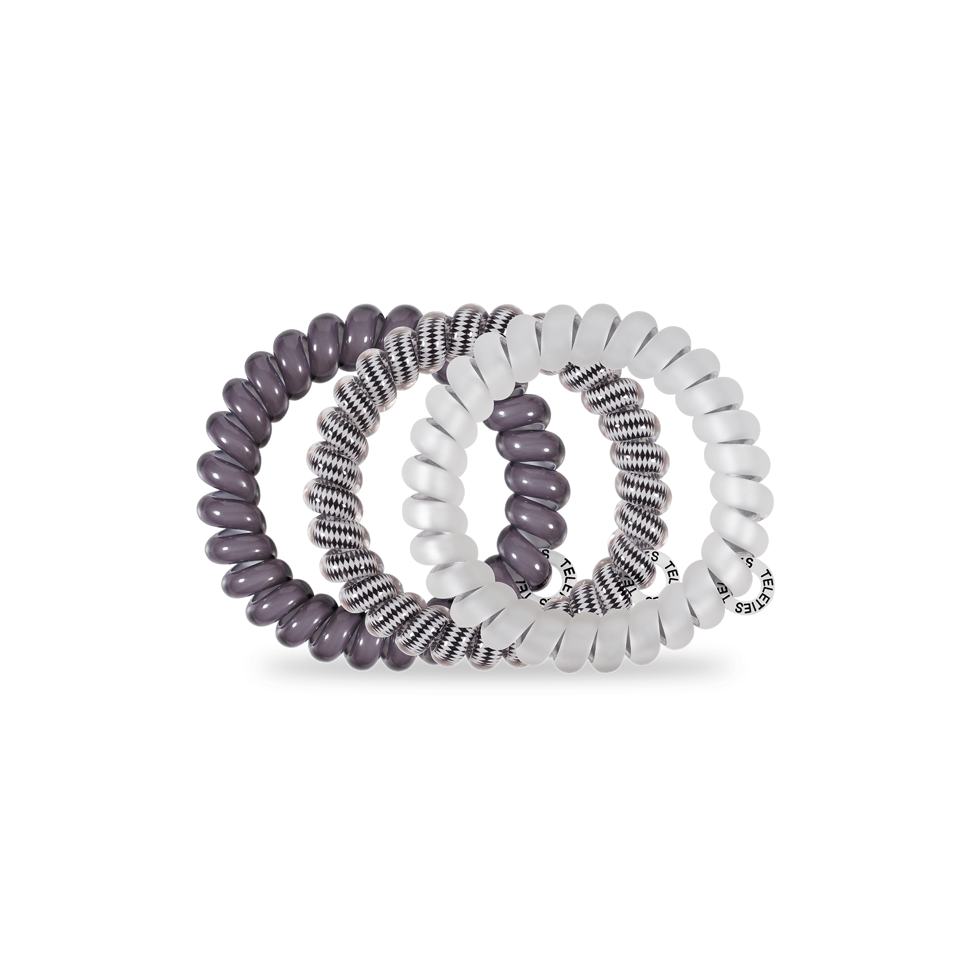 Spiral Hair Coils | Large | Silver Flames Hair Ties - 926 West