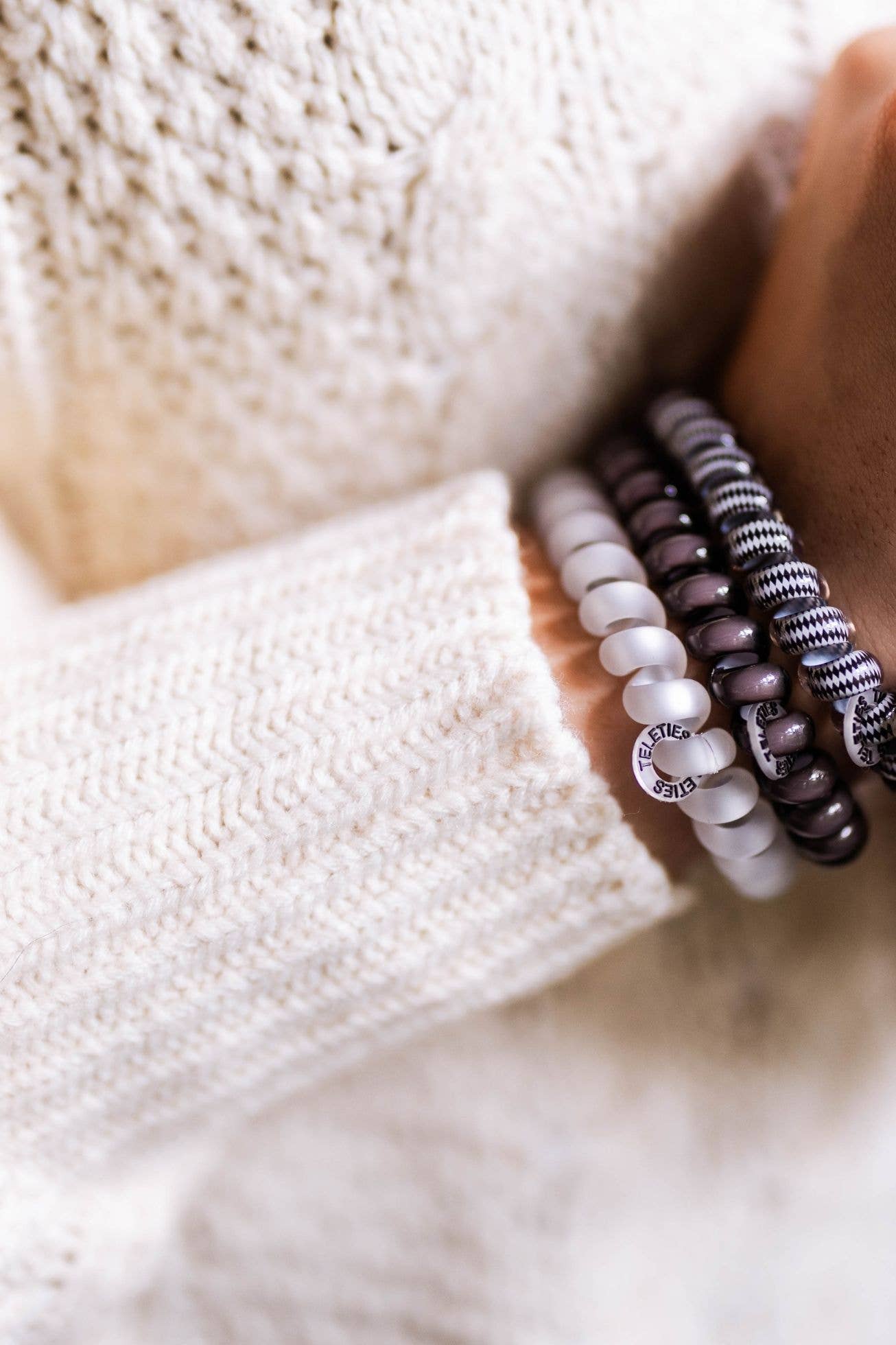 Spiral Hair Coils | Large | Silver Flames Hair Ties - 926 West