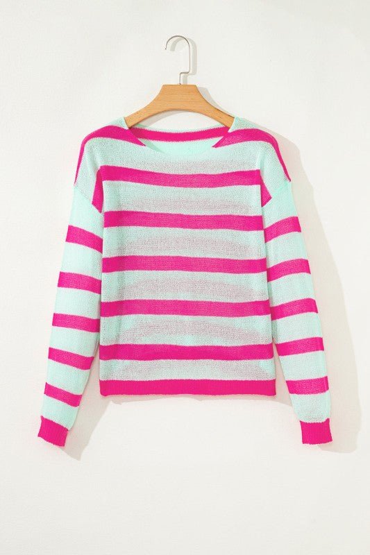 Stripe Round Neck Sweater* - 926 West