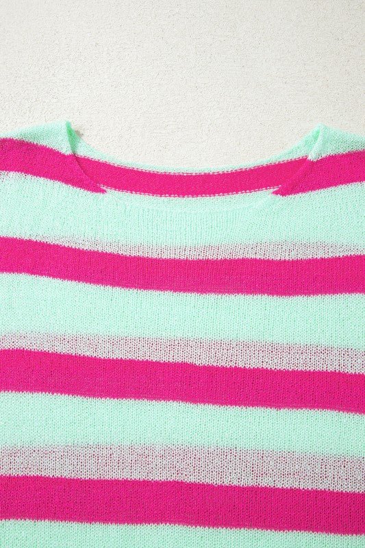 Stripe Round Neck Sweater* - 926 West