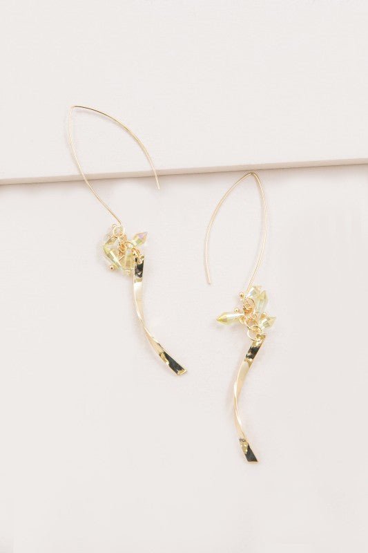 Twist Arc Threader Earrings | Lemon - 926 West