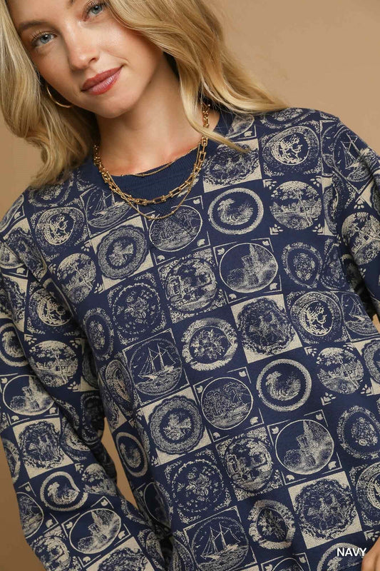 UMGEE - Coin Stamp Print Sweatshirt - 926 West