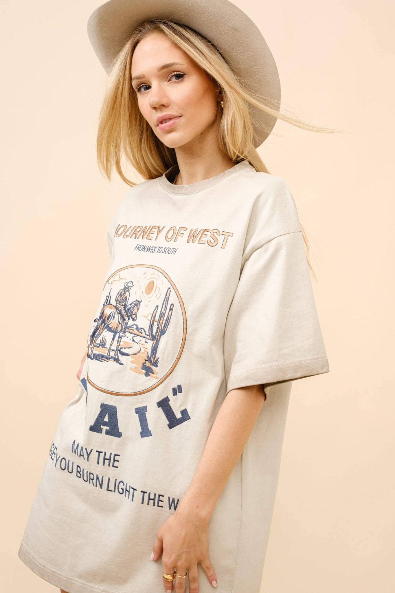 Western Graphic T Shirt Dress - 926 West