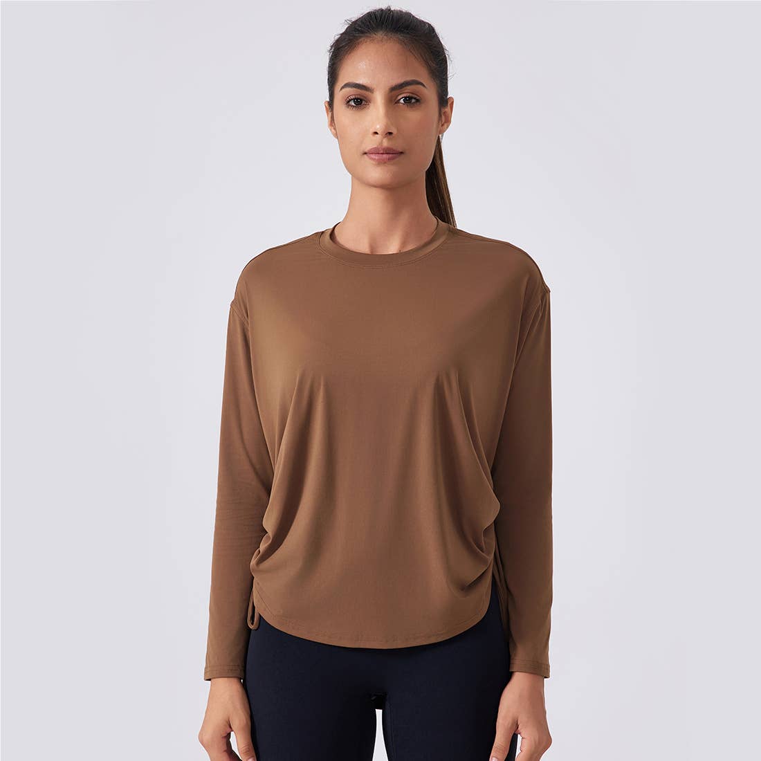 Women's Loose Long Sleeve Breathable Fitness Yoga Top - 926 West