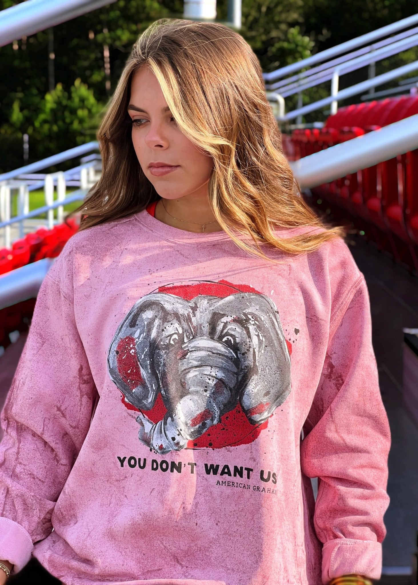 YOU DON'T WANT US COMFORT COLORS SWEATSHIRT, BAMA ROLL TIDE - 926 West